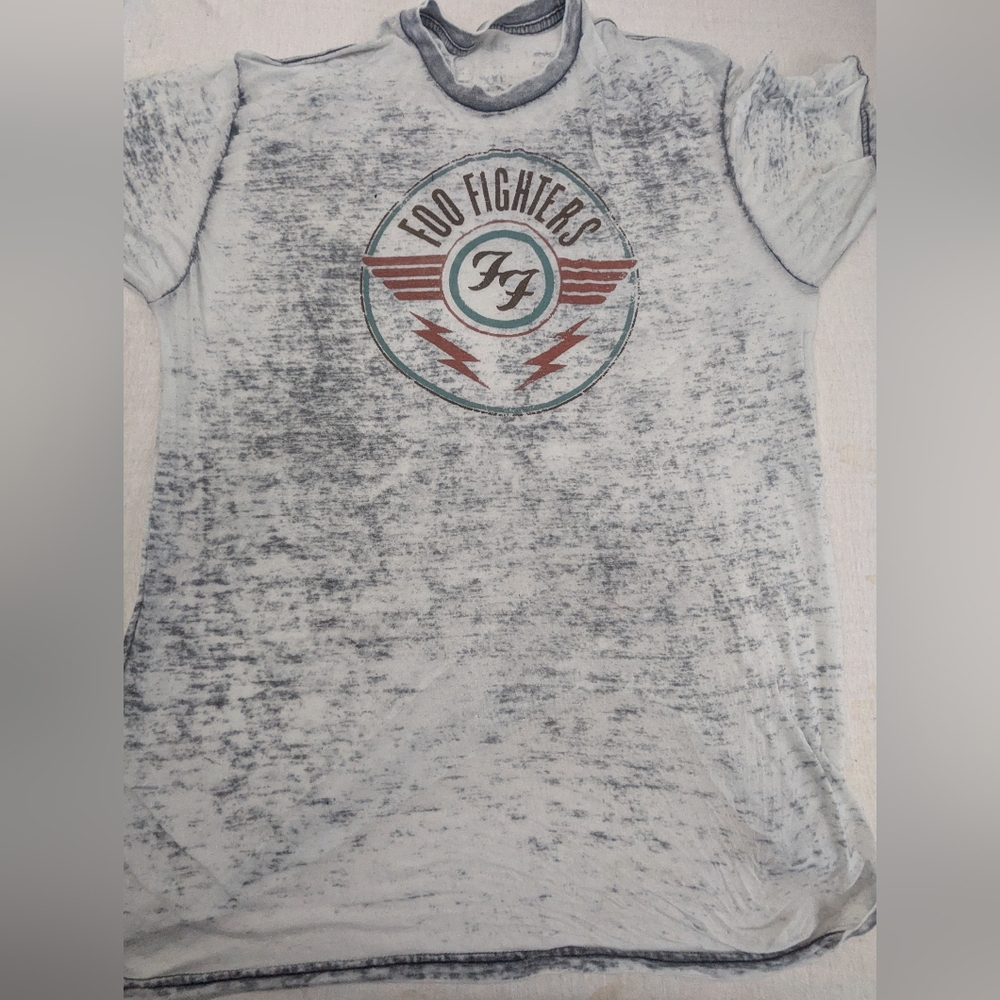 Foo Fighters Logo Tee-Shirt Lightweight Grey Fabric XXL